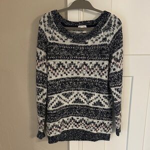 Garage Black and White Knit Sweater